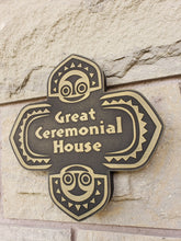 Disney polynesian resort Great Ceremonial House Tiki replica sign BRASS finish