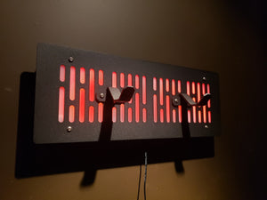 black finish single Lightsaber wallmount Display stand with LED lights
