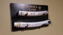 etched wood double lightsaber wallmount customizable