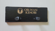 etched wood single lightsaber wallmount customizable
