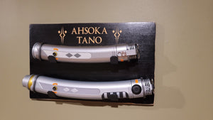 etched wood double lightsaber wallmount customizable