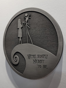 customizable Jack and sally plaque nightmare before christmas wedding