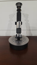 single vertical lightsaber display stand with stainless cover