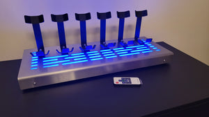 Star Wars 6 Lightsaber vertical Display stand with LED lights stainless cover