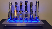 Star Wars 6 Lightsaber vertical Display stand with LED lights stainless cover