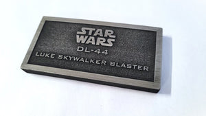 DL-44 Luke Skywalker Blaster name plate