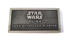 DL-44 Luke Skywalker Blaster name plate