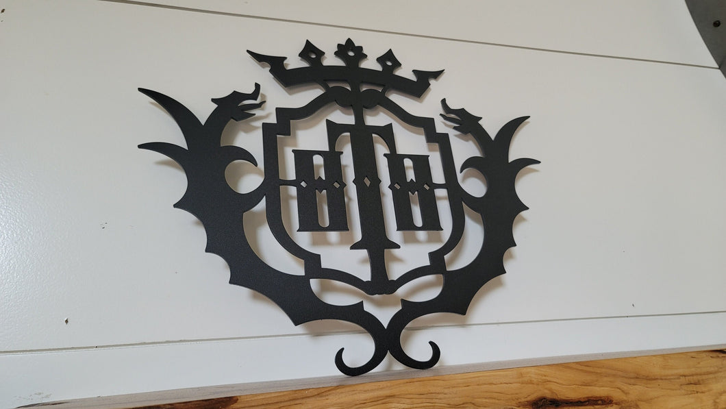 larger version Tower of Terror Hotel metal sign 15 inch wide