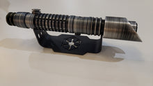 metal lightsaber stand minimalist design