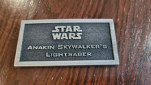 Anakin Skywalker's lightsaber name plate