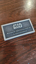 Anakin Skywalker's lightsaber name plate