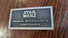 Anakin Skywalker's lightsaber name plate