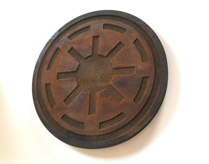 galactic republic plaque sign rust finish