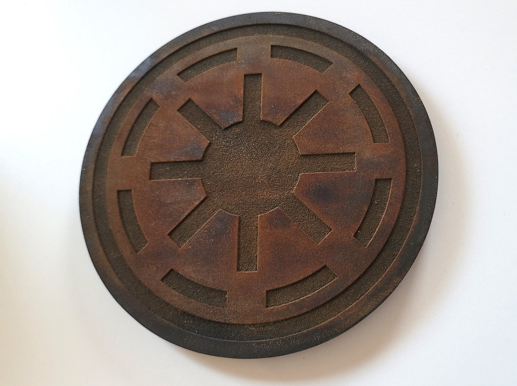 galactic republic plaque sign rust finish