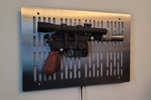 stainless finish DL-44 wallmount Display with LED lights vertical bars and flat face