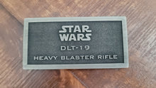 Stormtrooper DLT-19 Heavy blaster rifle name plate placard