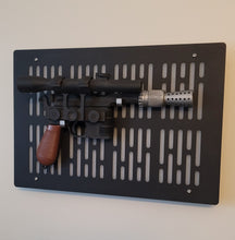 black finish DL-44 wallmount Display with LED lights vertical bars and flat face