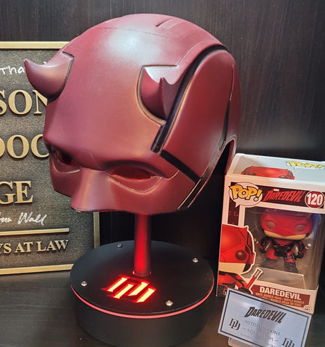 Daredevil helmet display stand black finish