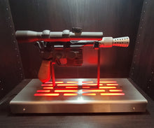 DL-44 tabletop Blaster Display stand Stainless finish with LED lights