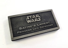 Satine's Lament princess Leia defender Blaster Pistol name plate placard