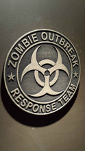 zombie outbreak response team plaque brass finish