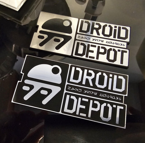 droid depot data plate name plate identification display