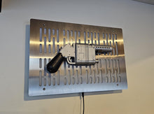 Stainless finish NN-14 Rey Skywalker blaster wallmount Display with LED lights
