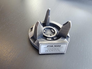 Thermal Detonator Display stand with data plate