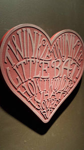 Alice in Wonderland themed wall plaque - twinkle twinkle