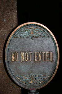Disney Prop Haunted Mansion Attraction Do Not Enter Plaque Sign