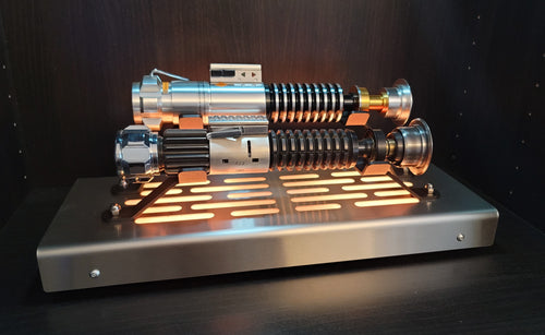 Star Wars double Lightsaber Display stand with LED and rear jack