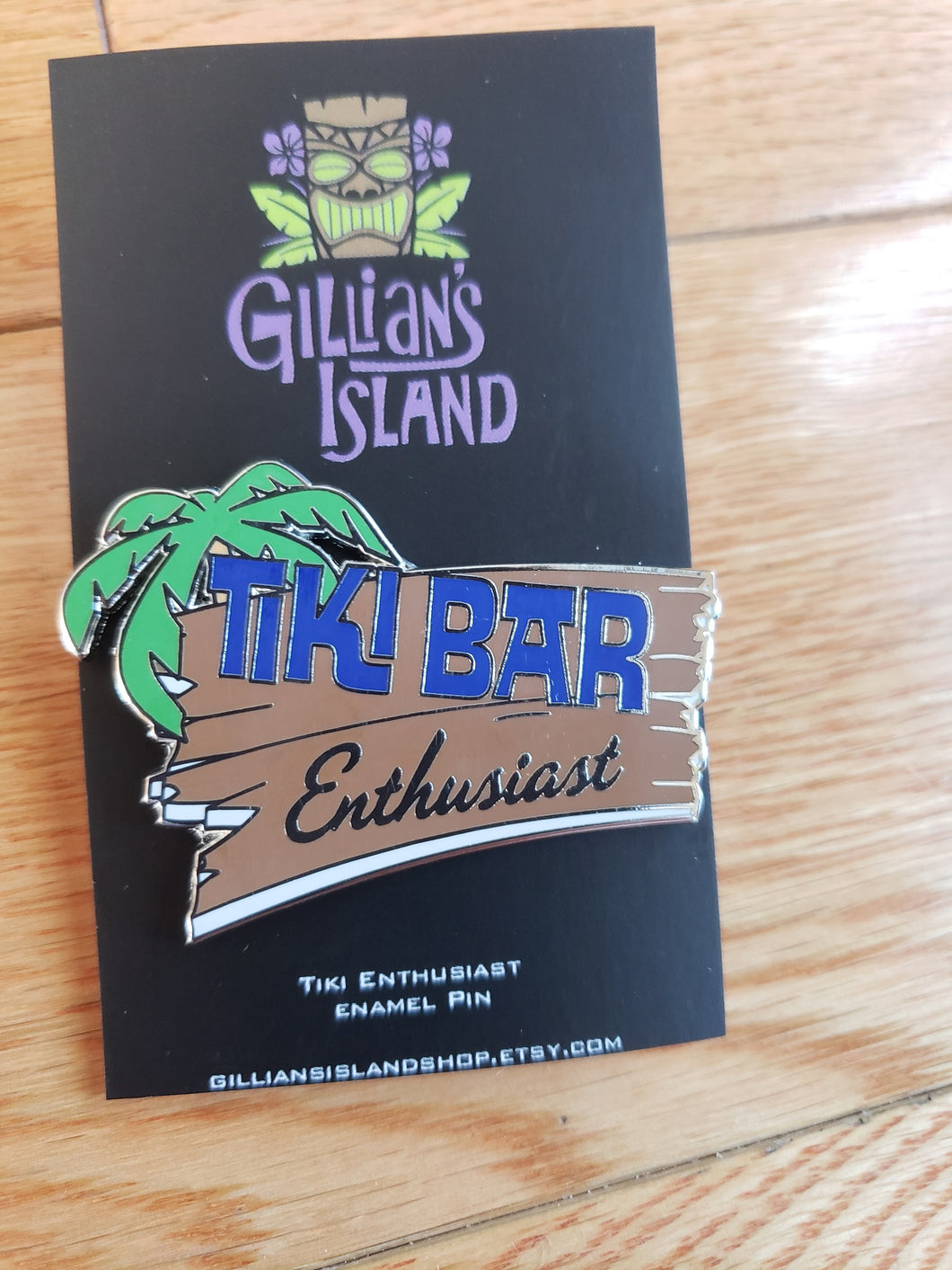 Tiki Bar Enthusiast limited edition enamel pin