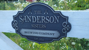 customizable Sanderson Sisters plaque hocus pocus brewing company bed and breakfast