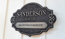 customizable Sanderson Sisters plaque hocus pocus brewing company bed and breakfast