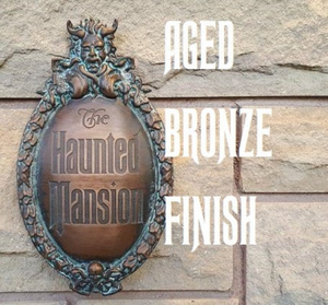 Customizeable Disney Prop Haunted Mansion Attraction Plaque large scale