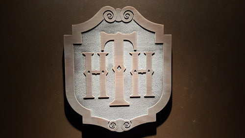 Disney World Tower Of Terror Plaque HTH Hollywood Tower Hotel aged finish