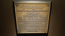 Disneyland welcome plaque replica new finish