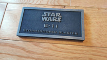 star wars E-11 Stormtrooper Blaster name plate