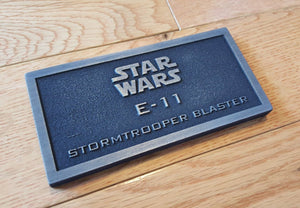 star wars E-11 Stormtrooper Blaster name plate