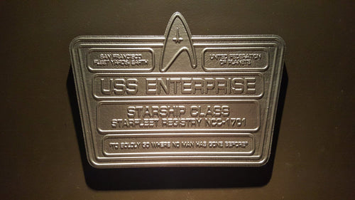 Star Trek USS Enterprise Dedication plaque replica from new series