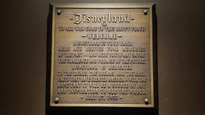 Disneyland welcome plaque replica new finish