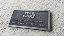 star wars the force awakens Rey's nn-14 Blaster name plate