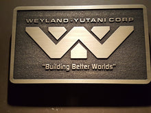 Weyland Yutani Corporation Alien Logo plaque BRASS finish