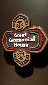 Disney polynesian resort Great Ceremonial House Tiki replica sign
