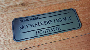 star wars Lightsaber name plate
