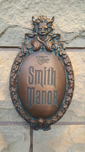 Customizeable Disney Prop Haunted Mansion Attraction Plaque