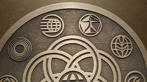 Disney inspired epcot vintage logo plaque
