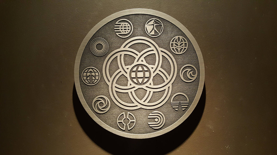 Disney inspired epcot vintage logo plaque