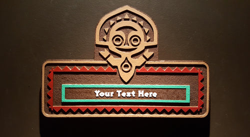 personalized polynesian themed Tiki plaque