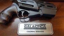 Battlestar Galactica colonial sidearm data plate